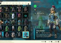 Zelda TOTK Zora Armor Upgrade Cost and Materials